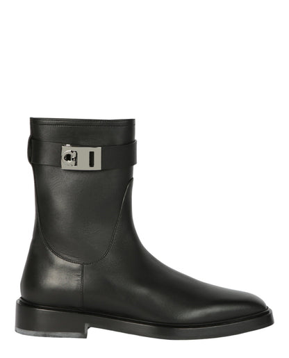 Ferragamo Hug Buckle Ankle Boots