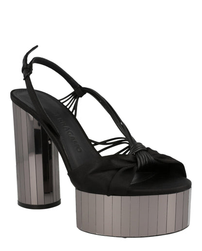 Ferragamo Sabrina Mirrored Platform Heels
