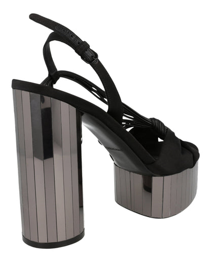 Ferragamo Sabrina Mirrored Platform Heels