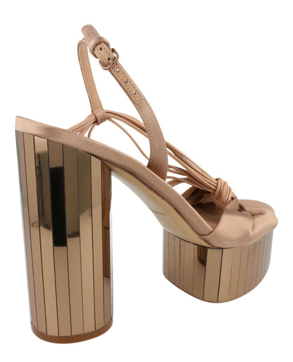 Ferragamo Sabrina Mirrored Platform Heels