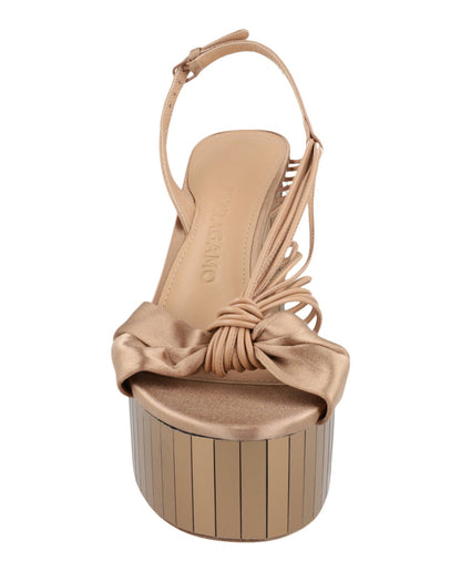 Ferragamo Sabrina Mirrored Platform Heels