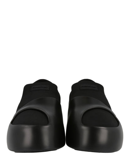 Ferragamo Lunar Paneled Slip-on Sneakers