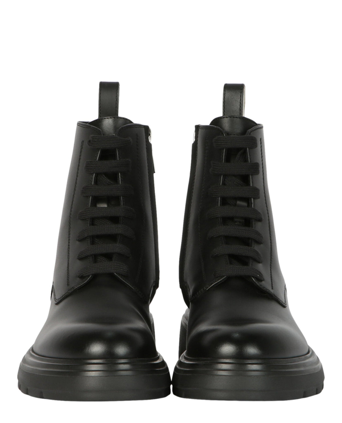 Ferragamo Dionne Leather Combat Boots