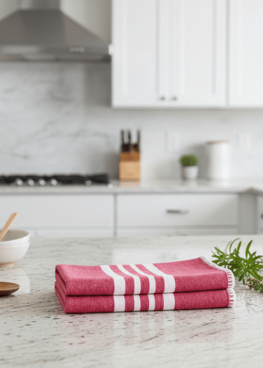 Farmhouse Hand Towel , Without Fringes ( Set of 2 )