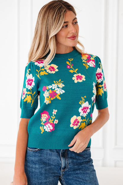 Threaded Pear Joelle Sleeve Knitted Top