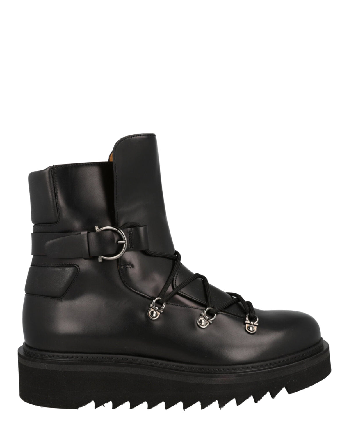 Ferragamo Giulio Lace-Up Demi Boots