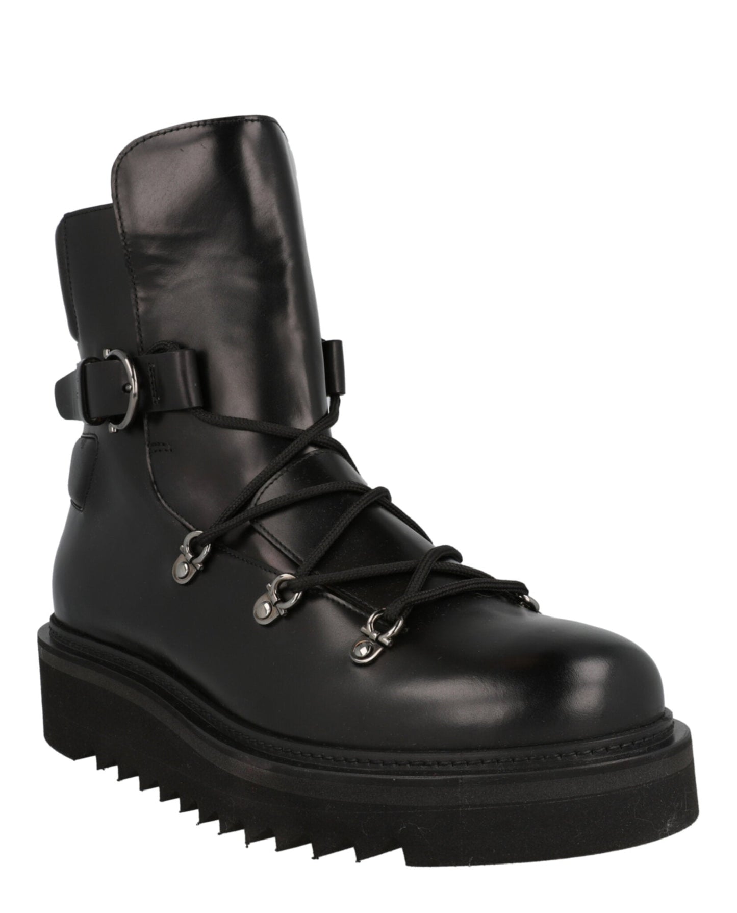 Ferragamo Giulio Lace-Up Demi Boots