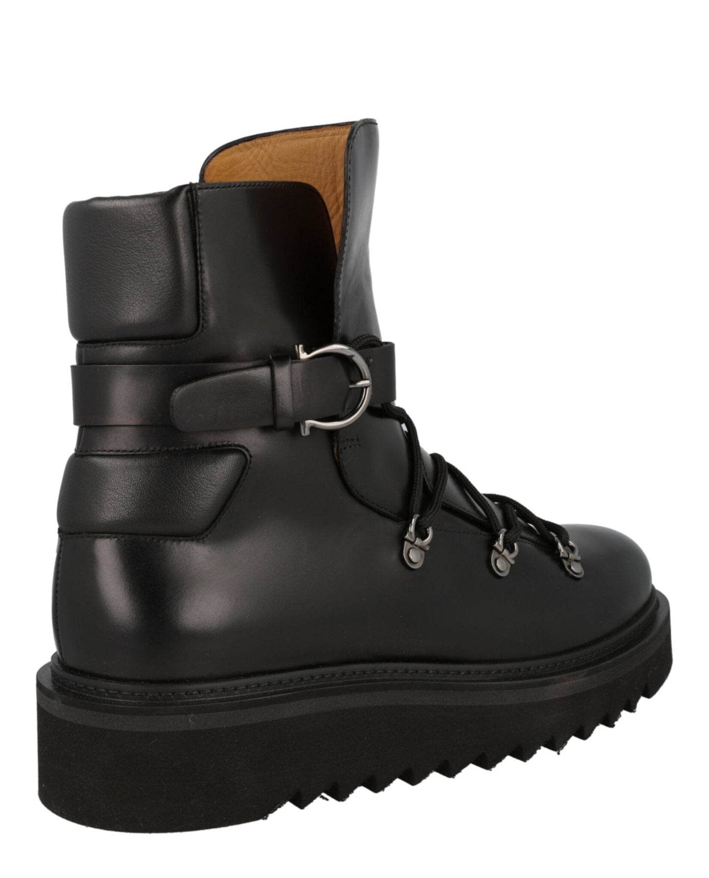 Ferragamo Giulio Lace-Up Demi Boots