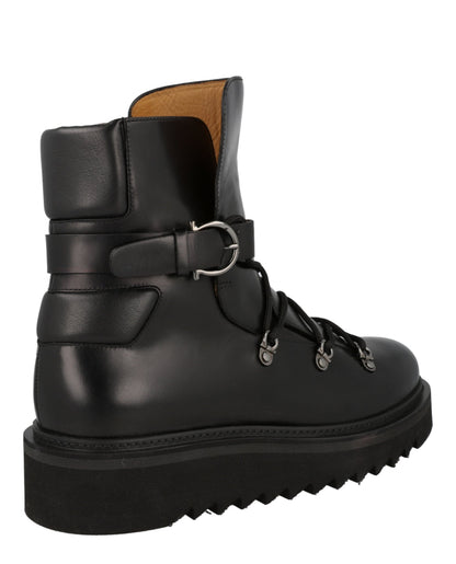 Ferragamo Giulio Lace-Up Demi Boots