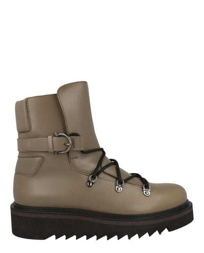 Ferragamo Giulio Lace-Up Demi Boots
