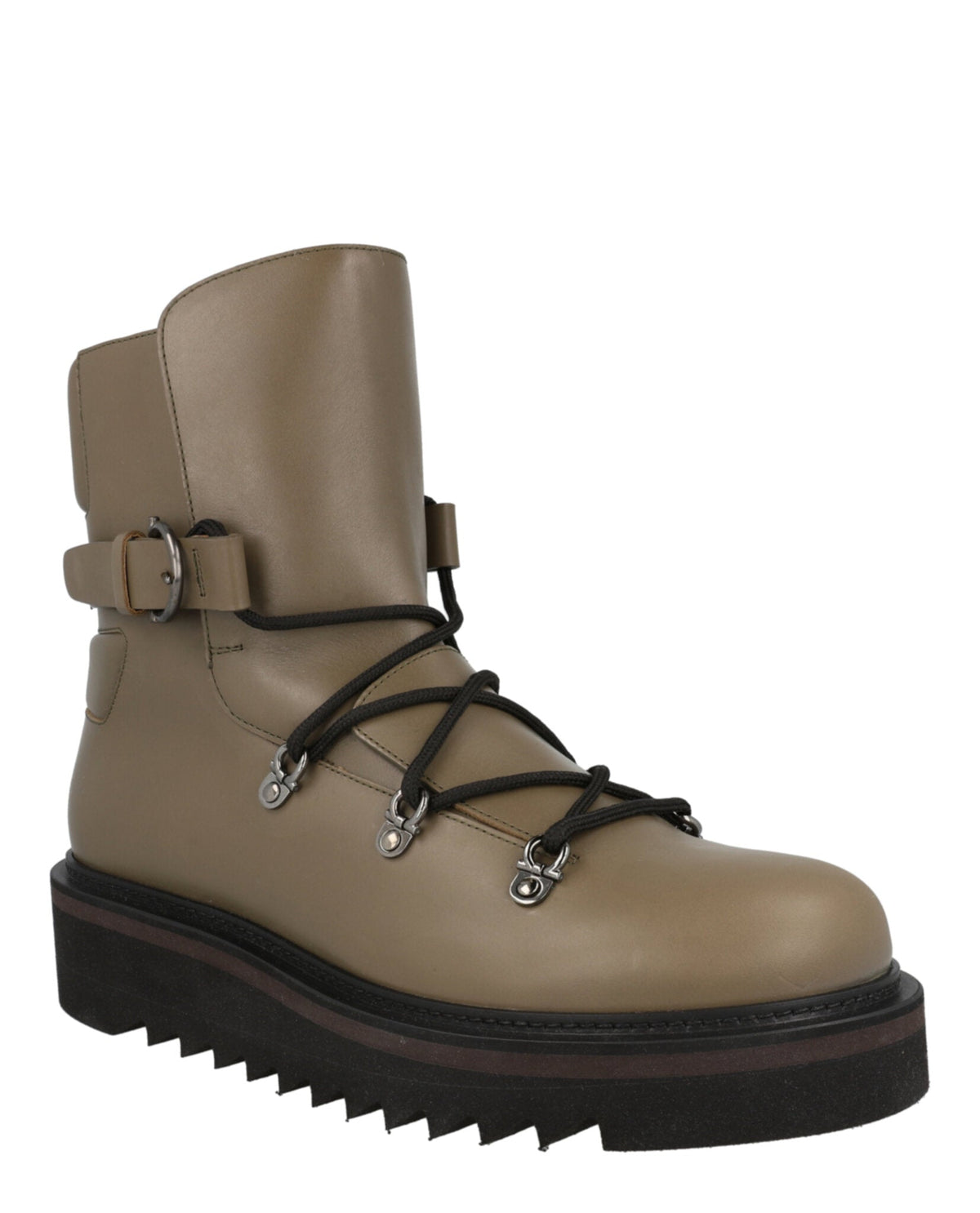 Ferragamo Giulio Lace-Up Demi Boots