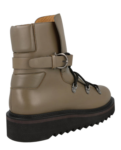 Ferragamo Giulio Lace-Up Demi Boots