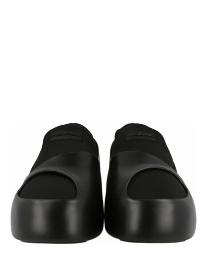 Ferragamo Lunar Paneled Slip-on Sneakers