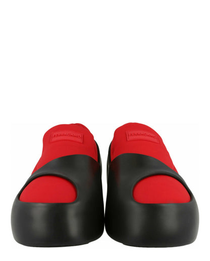 Ferragamo Lunar Paneled Slip-on Sneakers