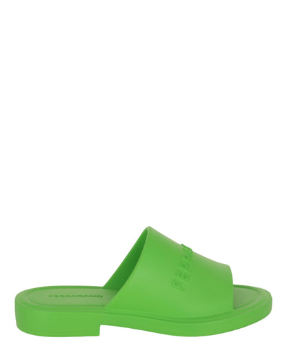 Ferragamo Giuneva Logo Embossed Slides