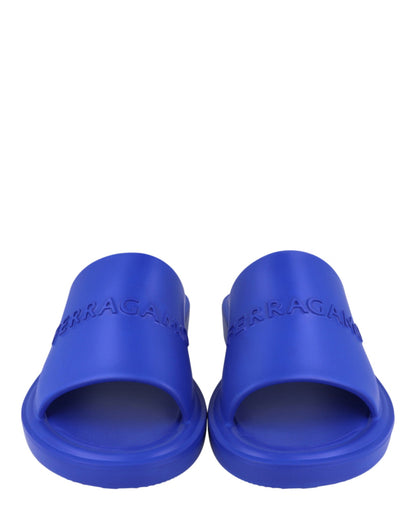 Ferragamo Giuneva Logo Embossed Slides