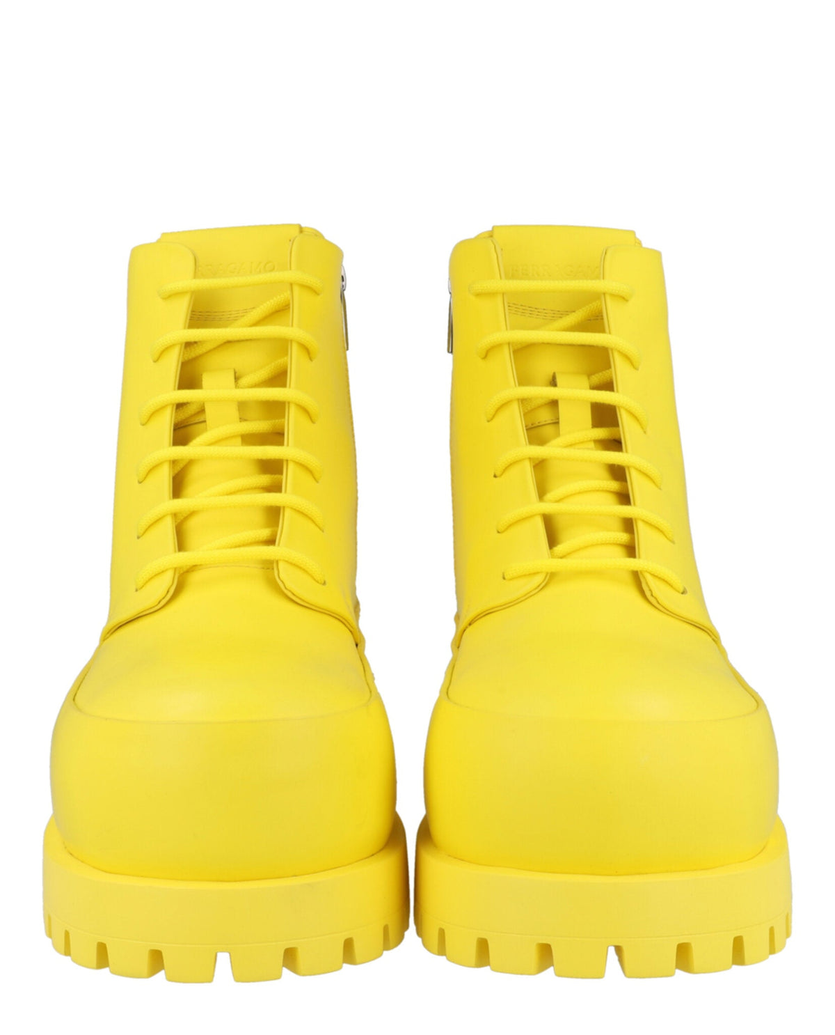 Ferragamo Fede Leather Combat Boots