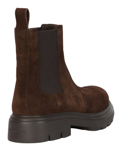 Ferragamo Doran Suede Chelsea Boots