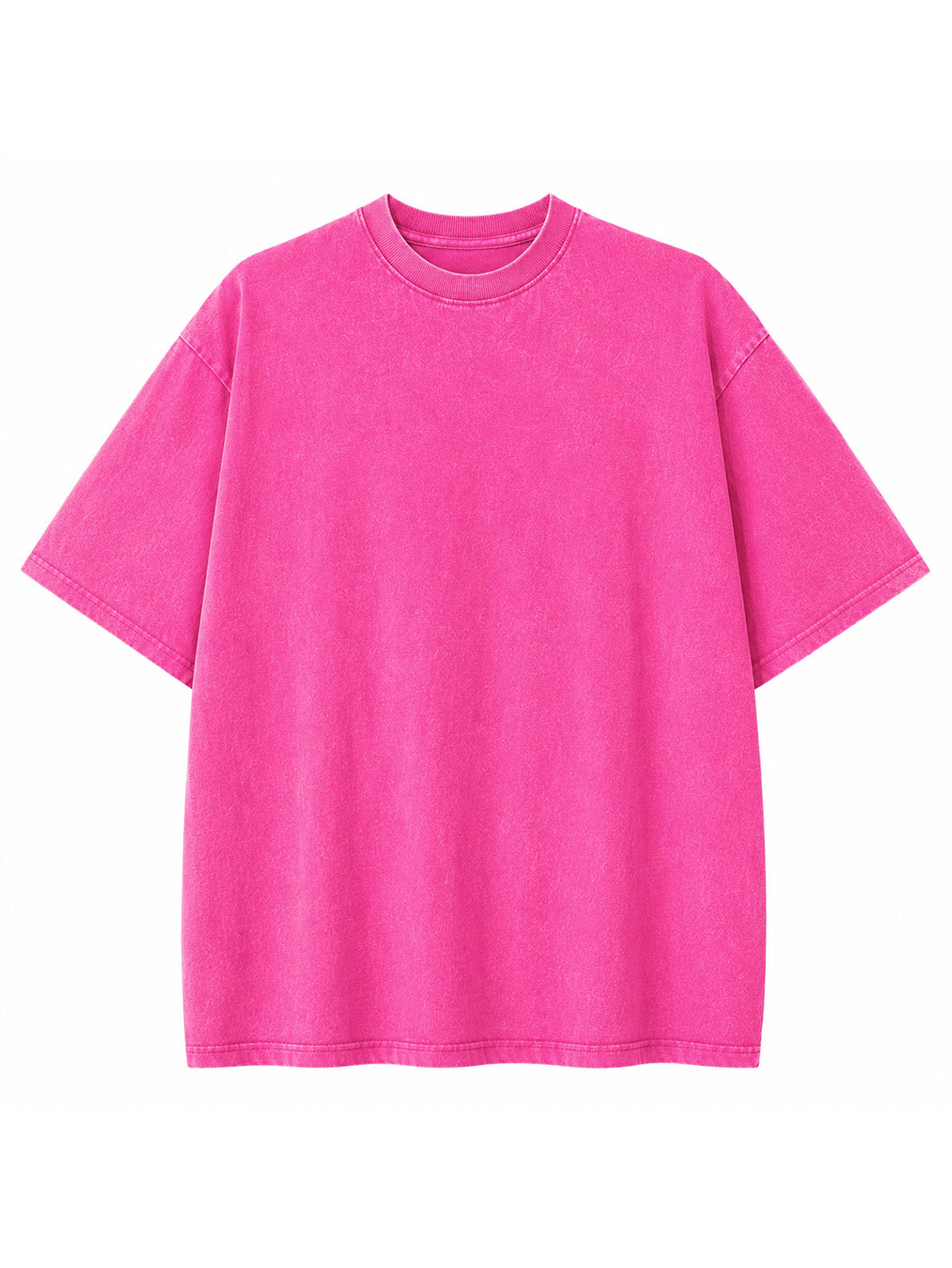 Oversized Acid Wash Cotton Drop Shoulder T-Shirt