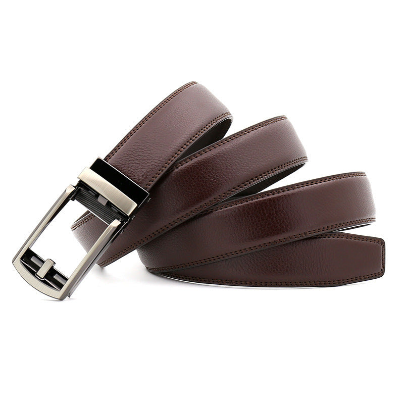 Men’s Luxury Genuine Cowhide Pant Belt | High-Sense Casual & Formal Executive Waistband | Trendy Minimalist Classic Leather Belt | Luxury-Label Statuesque Radiant Accessory | 2026 High-Fashion Emerald-Luxe Essential