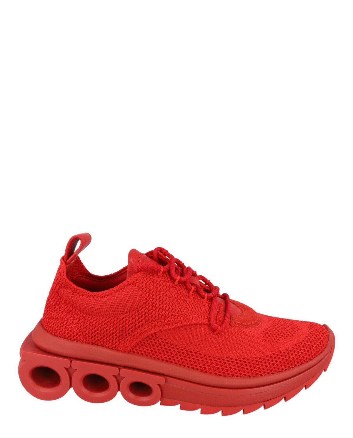 Ferragamo Nima Knit Gancini Low-Top Sneakers