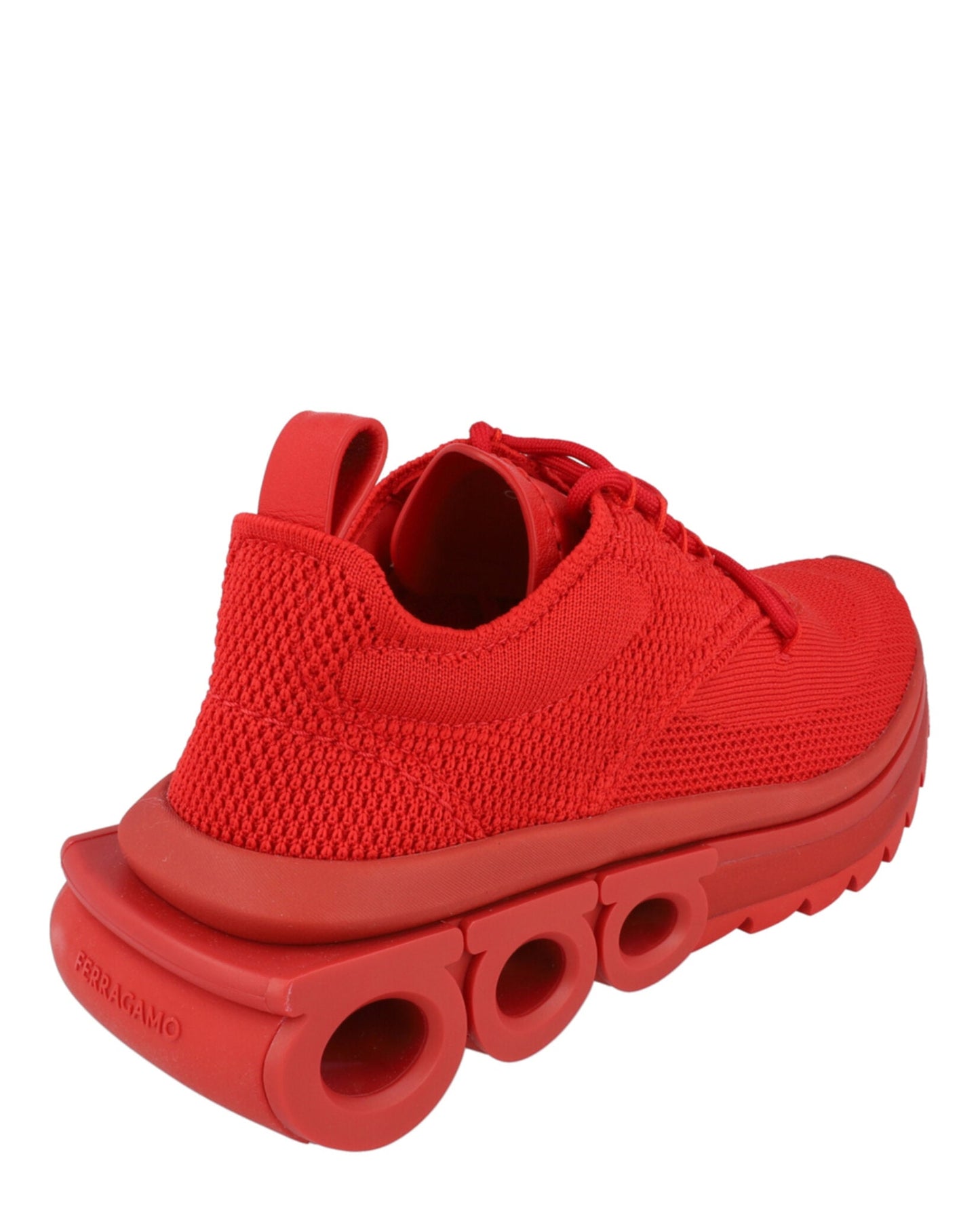 Ferragamo Nima Knit Gancini Low-Top Sneakers
