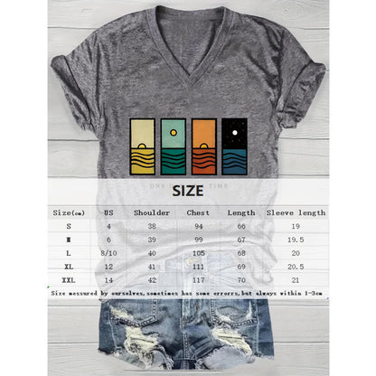 Geometric Mountain & Starry Night Graphic Tee