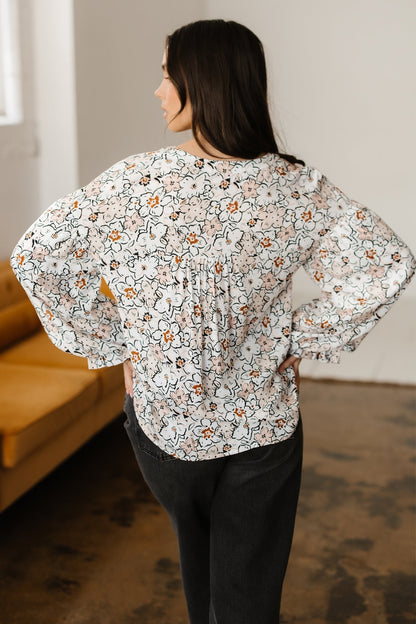Threaded Pear Aubrey Puff Sleeve Down Shirt