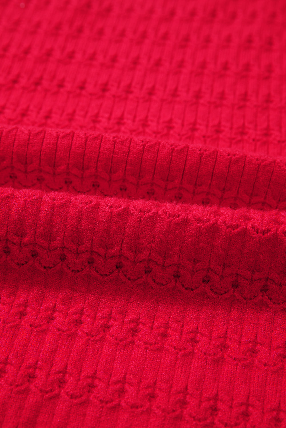 Threaded Pear Kay Knit Ribbed Cuffs Crew Neck Sweater