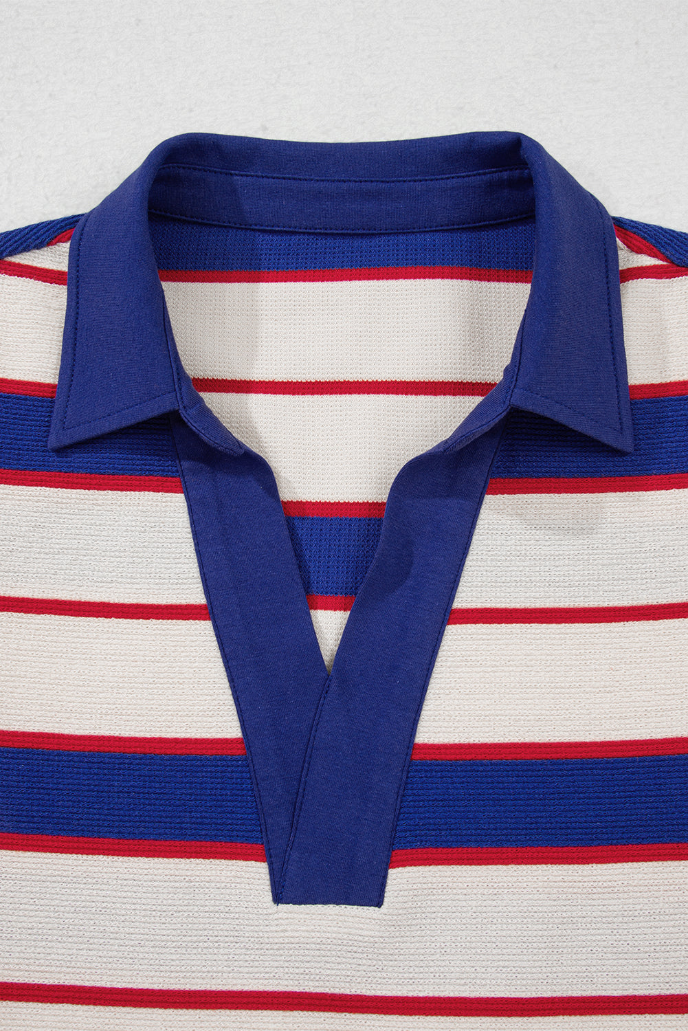 Threaded Pear Genesis Stripe Polo Pullover Sweatshirt