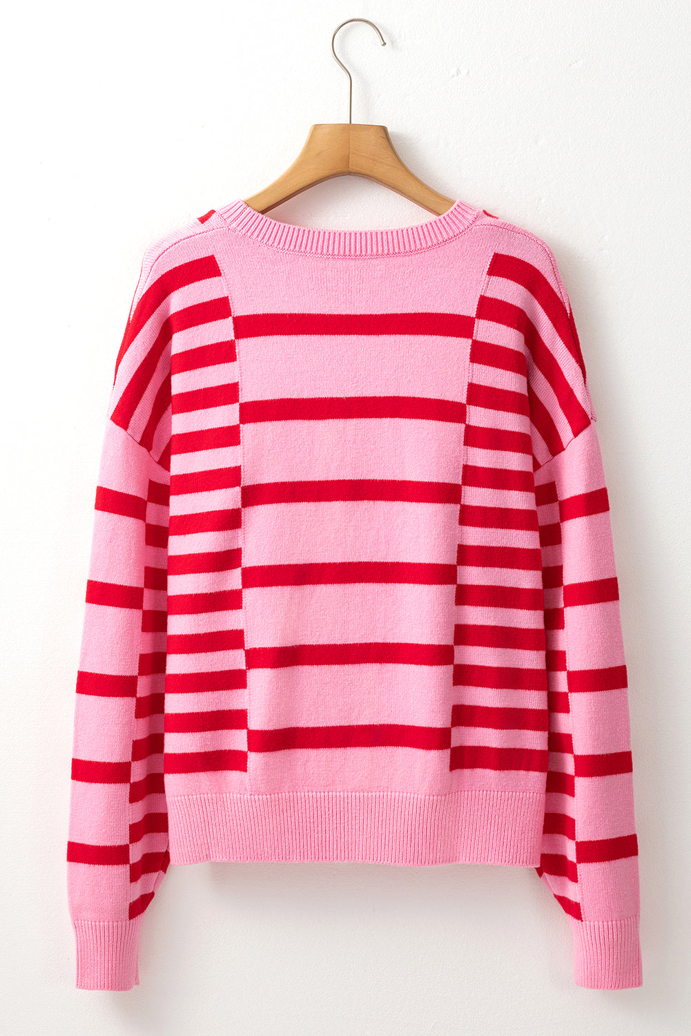 Threaded Pear Madison Shoulder Ribbed Trim Sweater