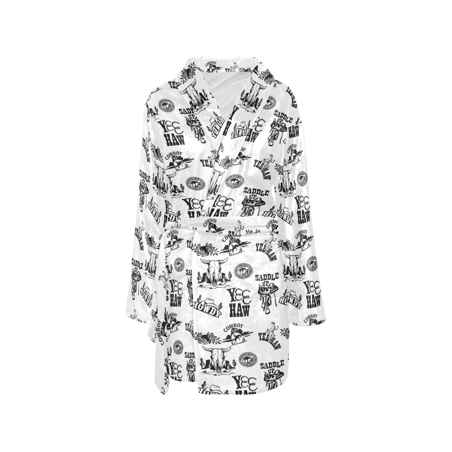 Baha Ranch Cowboy Print Women's Western Bath Robe