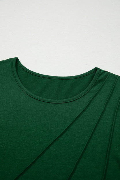Threaded Pear Alejandra Detail Solid Color Long Sleeve Top