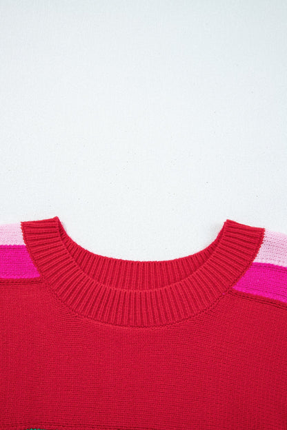 Threaded Pear Lana Holly Festive Holiday Sweater
