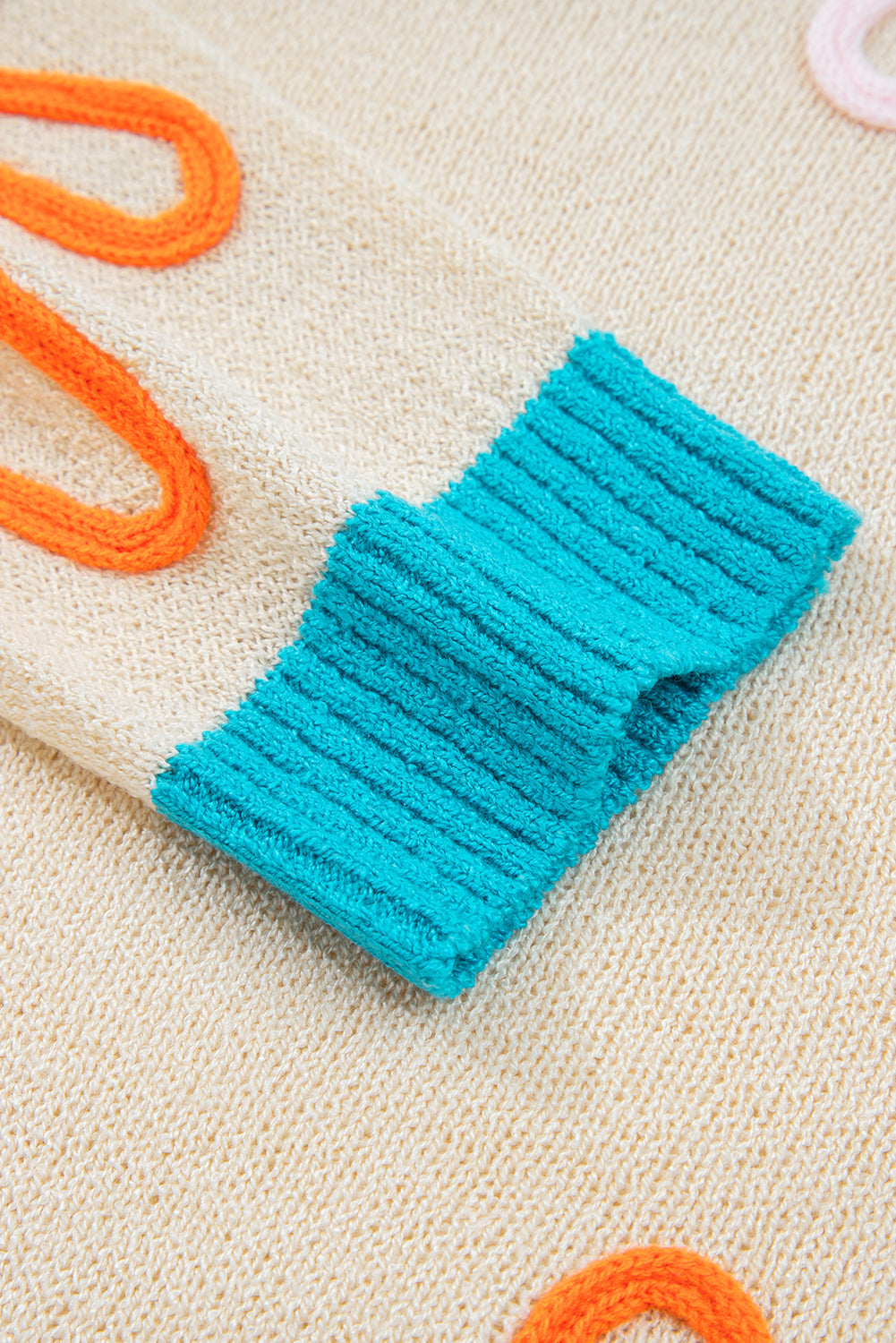 Threaded Pear Destiny Colorblock Cuffed Loose Sweater