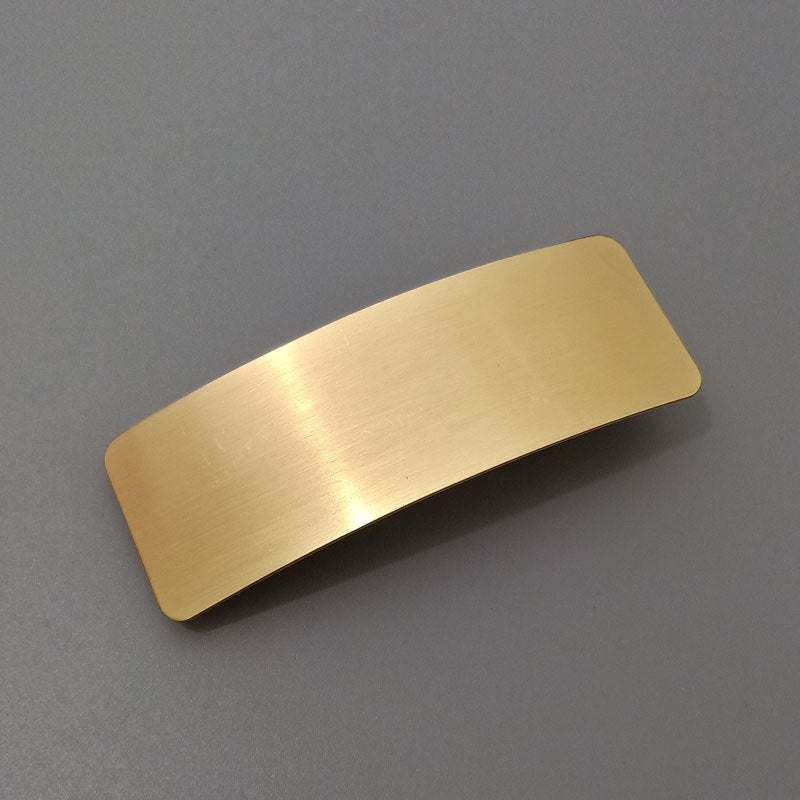 Brushed Metal Minimalist Barrettes | European & American Style Geometric Hair Clip | Normcore Temperament Ponytail Clip | Modern Ins Fashion Matte Hair Accessory