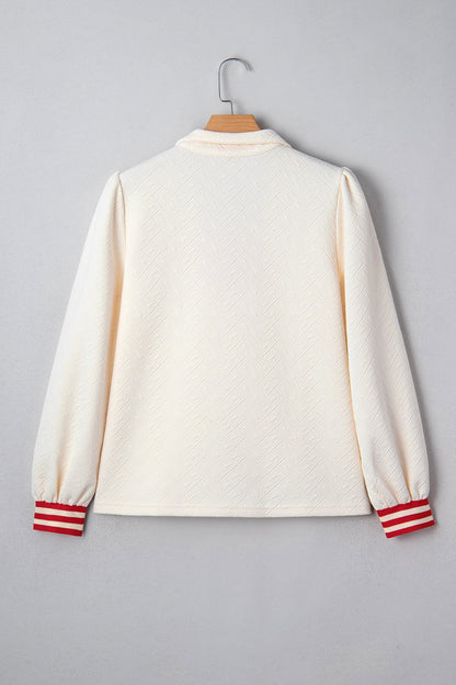 Threaded Pear Danna Zipped Collar Pullover Top