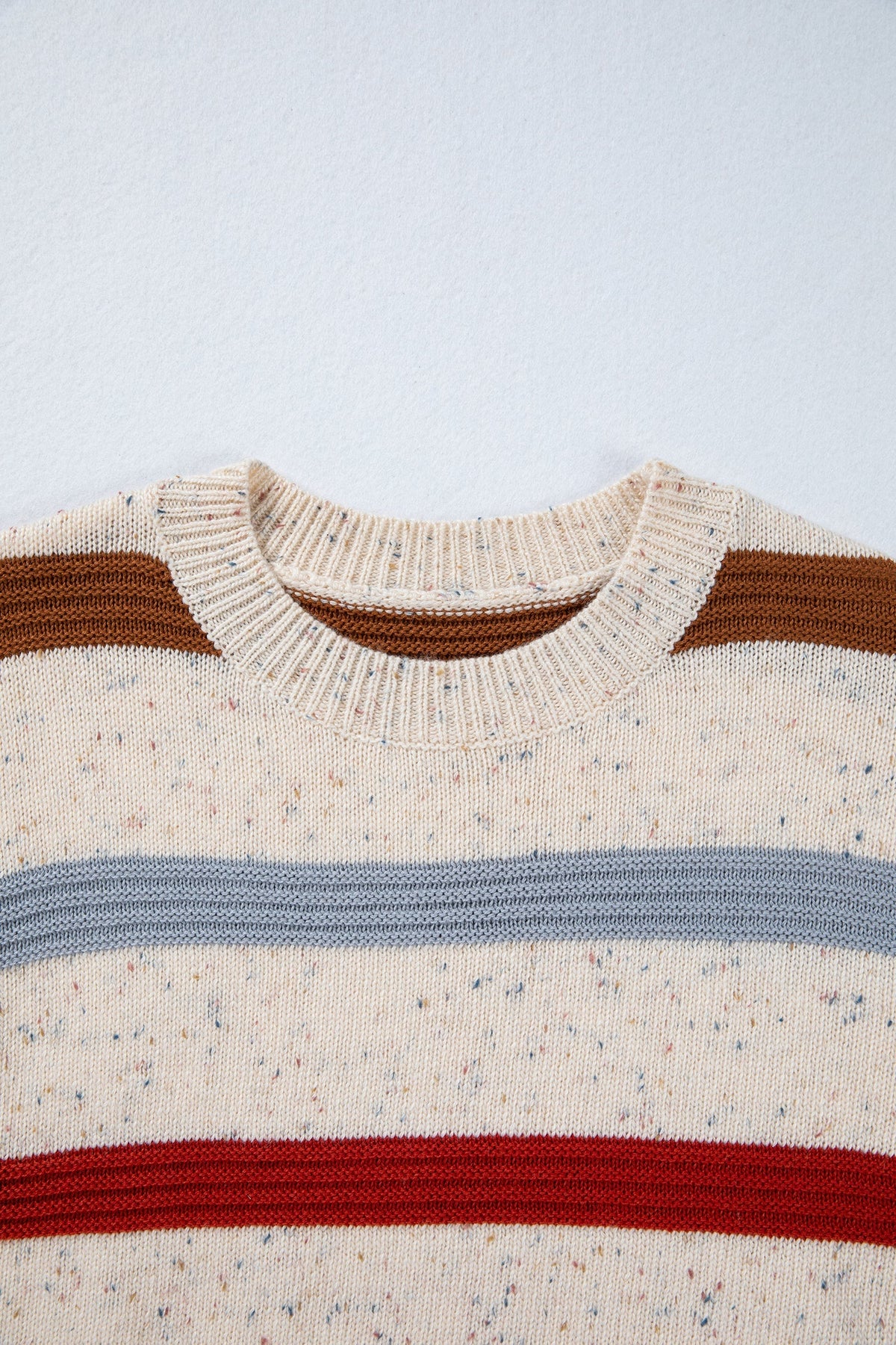 Threaded Pear Vivienne Shoulder Heathered Knit Sweater