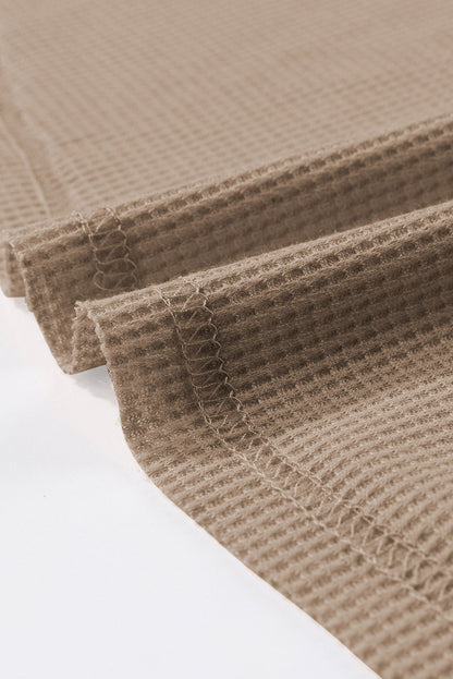 Threaded Pear Bianca Waffle Knit Long Sleeve Top