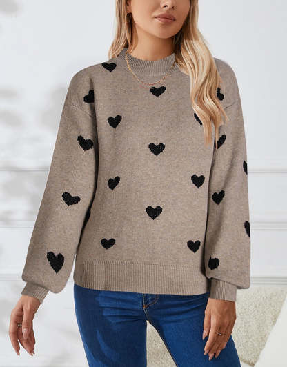 VALENTINE'S DAY SWEETHEART PRINT SWEATER