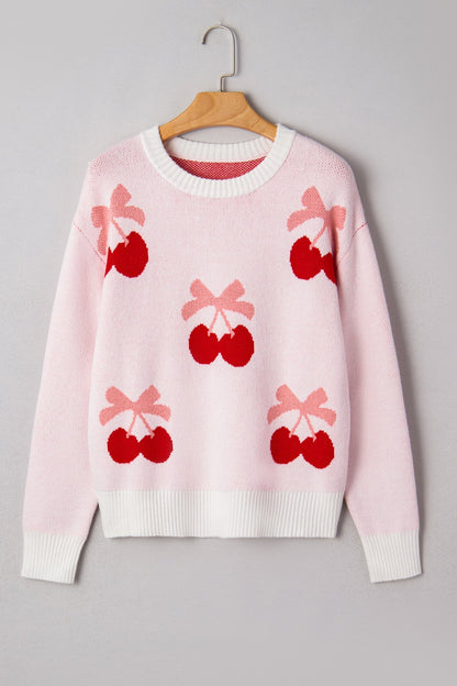 Threaded Pear Nevaeh Pattern Drop Shoulder Sweater