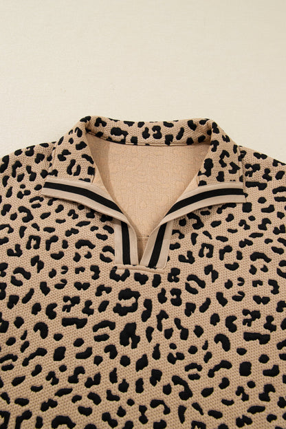 Threaded Pear Tru Polo Collar Pullover Top