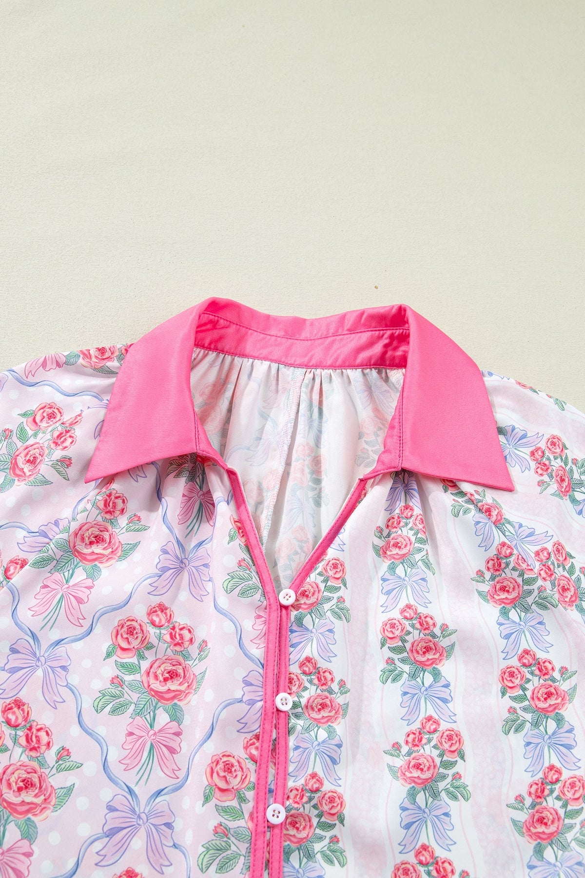 Threaded Pear Araceli Ruffled Half Sleeve Shirt