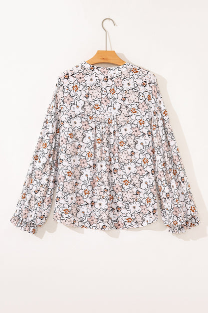 Threaded Pear Aubrey Puff Sleeve Down Shirt