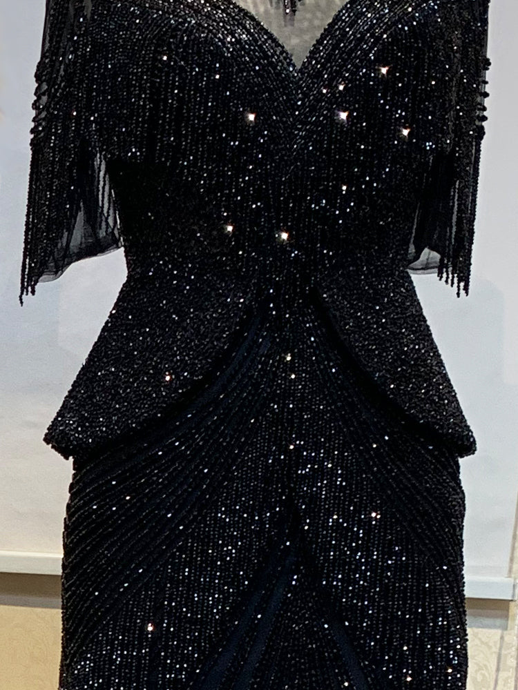 Luxury Mermaid Evening Dress for Women | Queen Fashion Banquet Gown | Elegant Floor-Length Formal Party Dress | Sophisticated High-End Cocktail & Wedding Guest Gown
