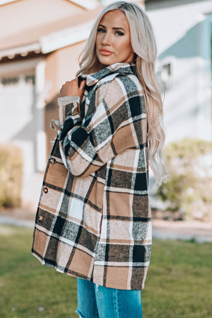 Threaded Pear Mia Plaid Print Shirt