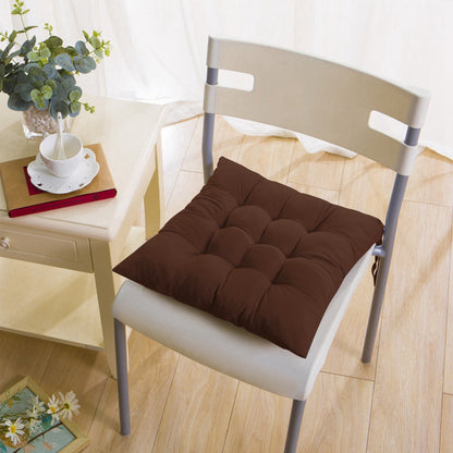 4Pcs Chair Cushion Pads Pillow 15.75x15.75x2.37in Soft Tie On Square Sitting Mats For Home Office Car Sitting Travel