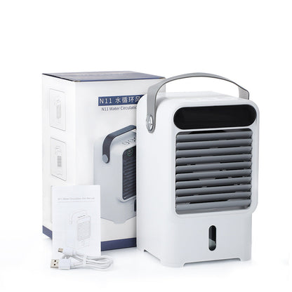 USB Mini Air Cooler Fan with Mist Spray