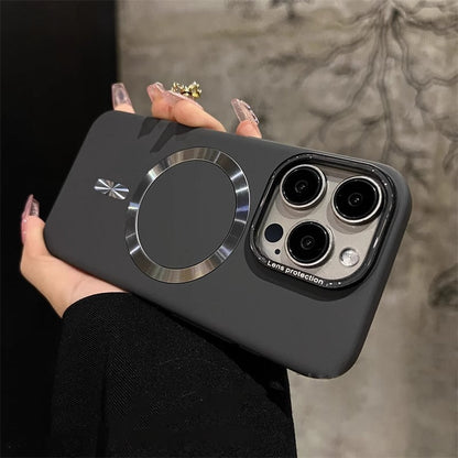 Suitable for Apple 15 Promax phone case new magnetic frosted iPhone 16 all inclusive anti drop 13 protective case