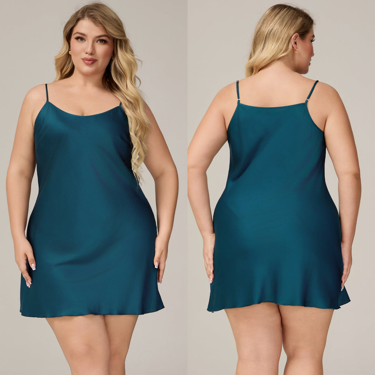 Elegant Satin Chiffon Sleepwear for Women, Summer Strap Sexy Nightdress, Simple Home Wear